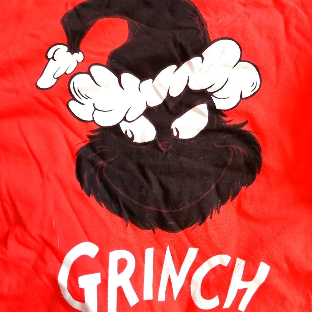 EUC Christmas Grinch long sleeve t-shirt - Picture 1 of 7